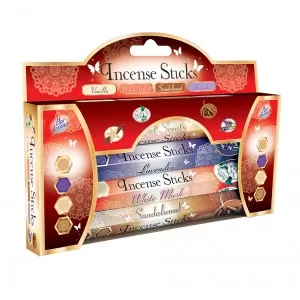 Pan Aroma Pack of 60 Incense Sticks ~ Lavender, Sandalwood, Vanilla, White Musk